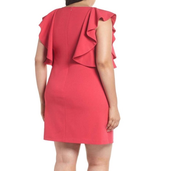 NWT Chelsea28 Plus Flutter Sleeve Shift Dress - Picture 2 of 3